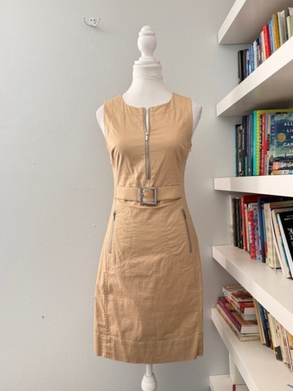 Tory Burch  Alice Khaki Belted Dress size 2